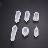 6-Piece Silicone Casting Molds for Resin Pendulum Cone Crystal Column Pendant