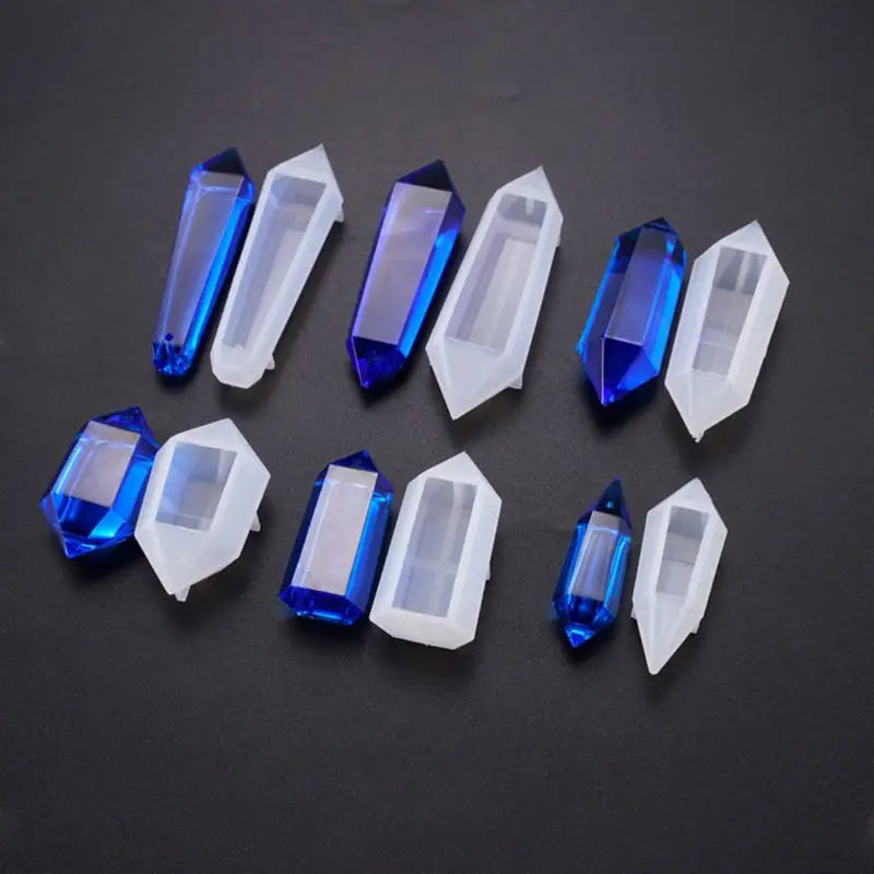 6-Piece Silicone Casting Molds for Resin Pendulum Cone Crystal Column Pendant