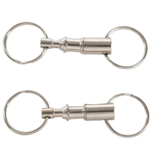 6-Pc Removable Double Keychains Iron Nickel Rotating Ring Keychain