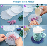 6 Resin Coaster Molds Silicone Geode Shape Epoxy Tray Casting