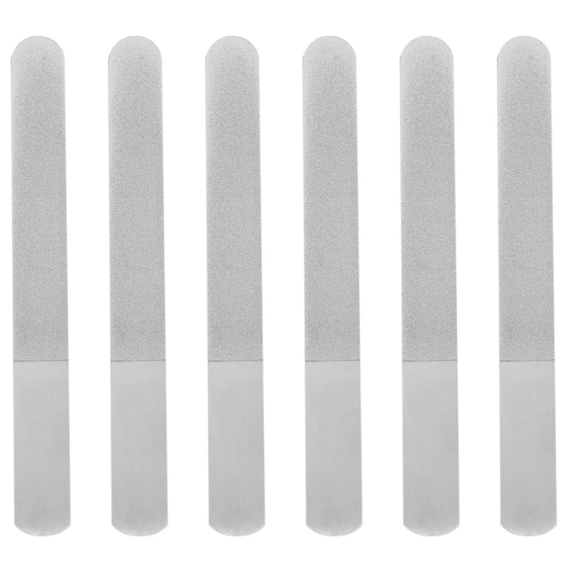6 Pcs Stainless Steel Nail File Double-Sided Diamond Nail File