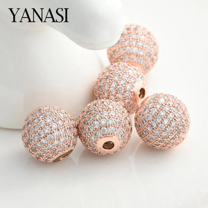 6 Pcs Copper Ball Spacer Beads for Earrings DIY Jewelry Making