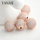 6 Pcs Copper Ball Spacer Beads for Earrings DIY Jewelry Making
