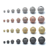 6 Pcs Copper Ball Spacer Beads for Earrings DIY Jewelry Making