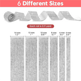 Adhesive Rhinestone Ribbon Silver Bling Wrap Jewelry Sticker Tape