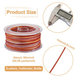 6 Rolls Polyester Thread Cords 0.8mm for DIY Jewelry Making Mix