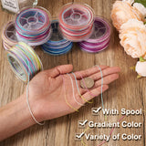 6 Rolls Polyester Thread Cords 0.8mm for DIY Jewelry Making Mix