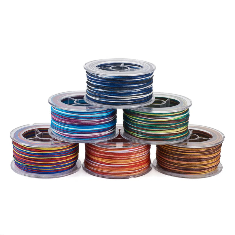 6 Rolls Polyester Thread Cords 0.8mm for DIY Jewelry Making Mix