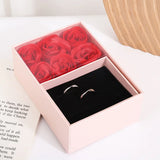 6 Roses Jewelry Box Double Ring Necklace Earrings Gift Packaging Box Spot