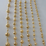 Yellow Plated Filled Brass Ball Beads Link Bracelet