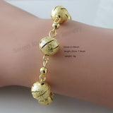 Yellow Plated Filled Brass Ball Beads Link Bracelet