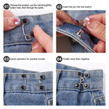 6 Sets Waist Extender Buckle Pins for DIY Jeans, Sewing Tools
