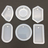 6 Shapes Silicone Casting Resin Molds DIY Jewelry Pendants Clay Epoxy Resin