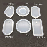 6 Shapes Silicone Casting Resin Molds DIY Jewelry Pendants Clay Epoxy Resin