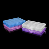 6-Slot Clear Plastic Jewelry Storage Box Craft Organizer Beads Display Container