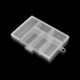 6-Slot Clear Plastic Jewelry Storage Box Craft Organizer Beads Display Container