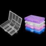 6-Slot Clear Plastic Jewelry Storage Box Craft Organizer Beads Display Container