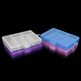 6-Slot Clear Plastic Jewelry Storage Box Craft Organizer Beads Display Container