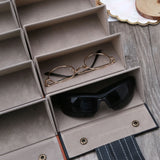 6 Slots Foldable Sunglasses Eyeglasses Case Organizer