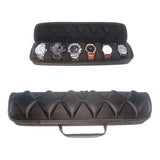 6 Slot Watch Case Organizer with Zipper Portable Storage