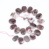 Colorful Tourmaline Stone Slab Beads Faceted Red Snowflake Slice Pendant