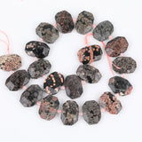 Colorful Tourmaline Stone Slab Beads Faceted Red Snowflake Slice Pendant