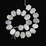 Natural Quartz Crystal Slice Loose Bead Bracelet with Pink Tourmaline Pendant
