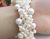 6 Strand Freshwater Pearl Bracelet Gift