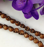 Coffee Skull Acrylic Beads Strand 40pcs #22630