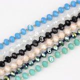 Fashion Women Multi-layer Knotted Glass Necklace Unisex Jewelry Gift