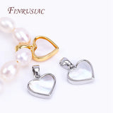 Natural Shell Pendants, Zircon Charms DIY Jewelry Supplies