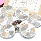 6 Rhinestone Crystal Beads Crimp End Metal Round Beads Jewelry Kit