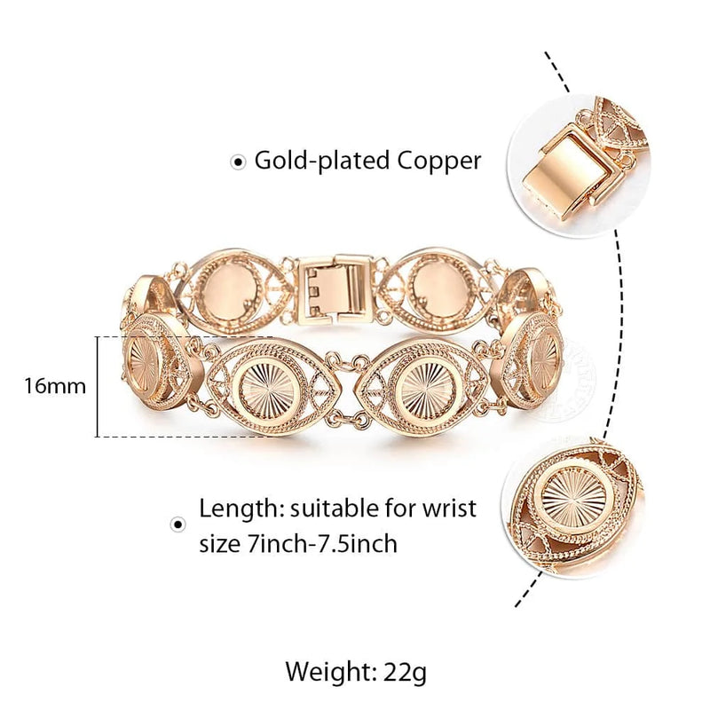 585 Rose Bangle Bracelet Cut Out Carved Flowers Oval Shaped Jewelry