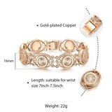585 Rose Bangle Bracelet Cut Out Carved Flowers Oval Shaped Jewelry