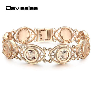 585 Rose Bangle Bracelet Cut Out Carved Flowers Oval Shaped Jewelry