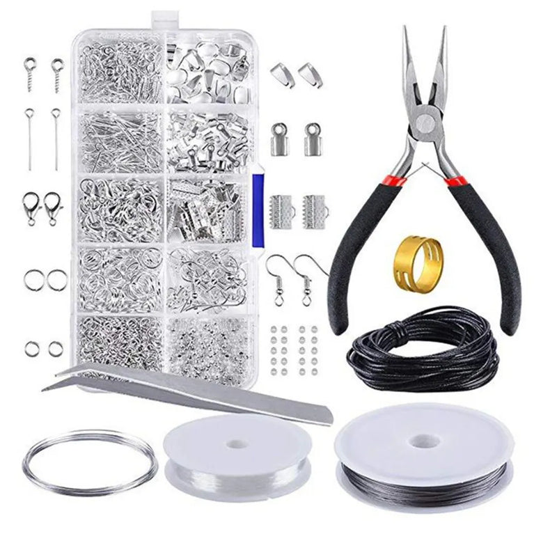 DIY Jewelry Making Kit Tool Wire Beading Tools Craft Supplies - Sterling Silver