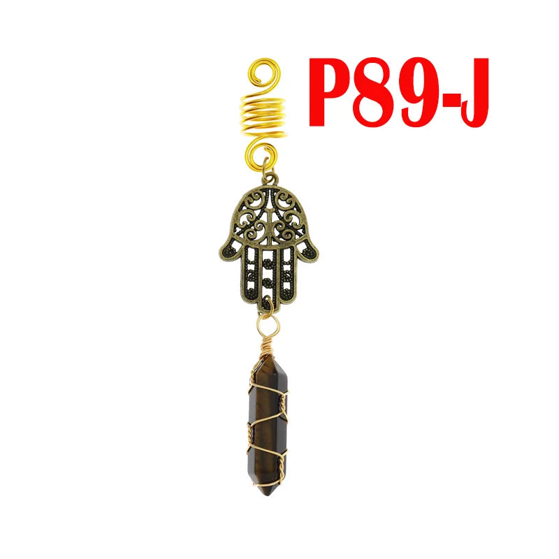 Chakras Crystal Hair Dreadlock Beads Loc Jewelry