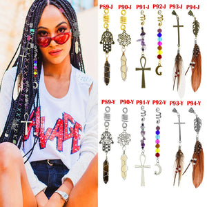 Chakras Crystal Hair Dreadlock Beads Loc Jewelry