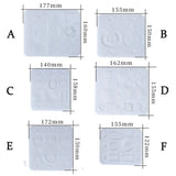 6 Mixed Silicone Epoxy Resin Molds Set for DIY Jewelry Making