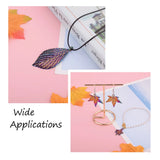 Alloy Cross Leaf Pendants Rainbow Charms for DIY Jewelry Making