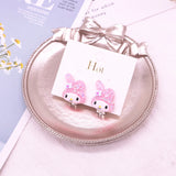 6 Styles Pink Animals Clip on Earrings for Girls
