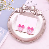 6 Styles Pink Animals Clip on Earrings for Girls