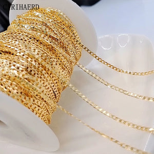 14k Plated Brass Women's Neck Chain DIY Accessories