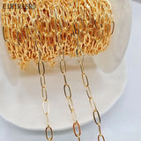 14k Plated Brass Women's Neck Chain DIY Accessories