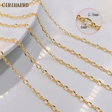 14k Plated Brass Women's Neck Chain DIY Accessories