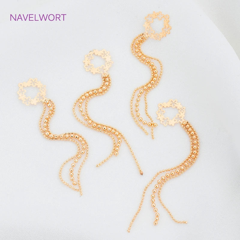 Cubic Zirconia Tassel Earring Pendants DIY Charms