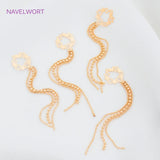 Cubic Zirconia Tassel Earring Pendants DIY Charms