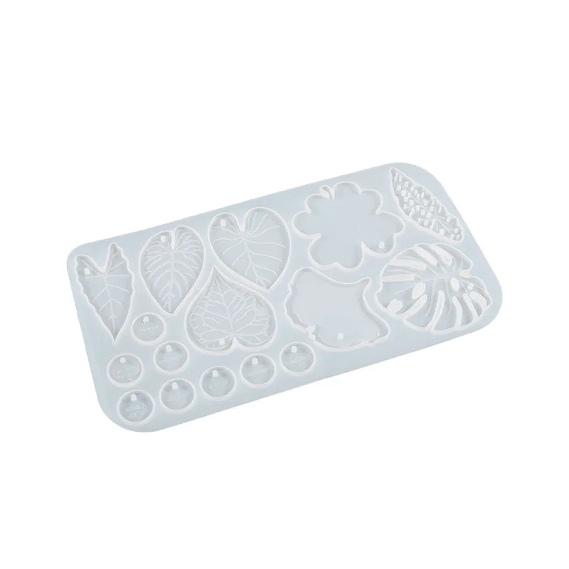 Resin Mold Leaf Shape Ornaments for DIY Jewelry Making