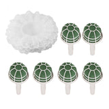 Set of 6 Lace Collar Flower Holders for Wedding Bouquets