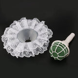 Set of 6 Lace Collar Flower Holders for Wedding Bouquets